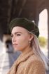 Donkergroene baret, pet met flosje My Jewellery