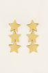Statement oorhangers met drie sterren | My Jewellery