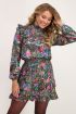 Top met bloemenprint & glans