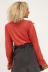 Roest top met embroidery & ruffles