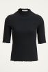 Black top with turtleneck and structure | High collar top | My Jewellery