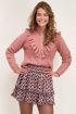 Bruine trui met ruffle & rits | My Jewellery