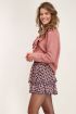 Bruine trui met ruffle & rits | My Jewellery