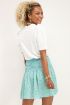 Blauwe rok met groene paisley print