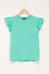Turquoise top met volants | My Jewellery