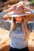 Turquoise kanten top met pofmouw | My Jewellery