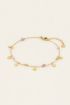Vintage armband met lila kralen & muntjes | My Jewellery