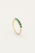 Vintage ring groen kristal