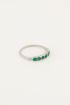 Vintage ring groen kristal