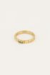 Vintage ring groene rechthoek