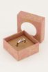 Vintage cluster ring oranje kristal