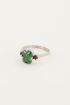 Bague tendance vintage à cristal vert | My Jewellery