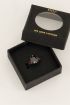 Vintage statement ring zwart kristal