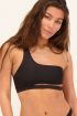 Zwarte one shoulder bikini top met cut-out | My Jewellery