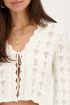 White ajour cardigan with bow | My Jewellery