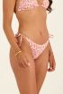 White bikini bottoms with purple floral print | My Jewellery