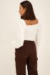 Witte crop top met knoopjes | My Jewellery