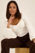 Witte crop top met knoopjes | My Jewellery