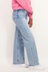 Blauwe wijdvallende jeans