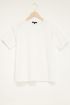 White top with shoulder pads