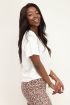 Witte top met schouderstukken