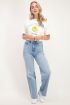 Wit T-shirt met smiley print