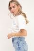 Wit T-shirt met smiley print