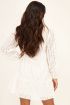 Wit wijdvallende jurk met crochet | My Jewellery