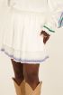 Witte rok met blauwe embroidery rand | My Jewellery