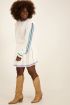 Witte blouse met blauwe embroidery rand | My jewellery