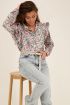 Witte blouse met paisley print & ruffles | My Jewellery
