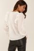 Witte blouse met ruffles & plooien | My Jewellery