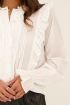 Witte blouse met ruffles & plooien | My Jewellery