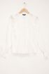 Witte blouse met ruffles & plooien | My Jewellery