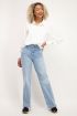 Witte blouse satijnen look