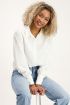 Witte blouse satijnen look