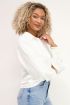 Witte blouse satijnen look