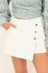 Witte denim skort met overslag | My Jewellery