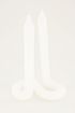 Witte dubbele kaars met draai | My Jewellery