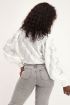 Witte jacquard top met bloemen