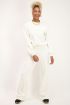 Witte sweater met ballonmouwen