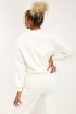 Witte sweater met ballonmouwen
