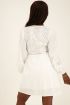 Witte jurk met embroidery & ballonmouwen | My Jewellery