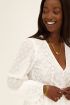 Witte jurk met embroidery & ballonmouwen | My Jewellery