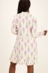 Witte jurk met gekleurde boho print en ruffles | My Jewellery