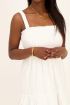Witte maxi jurk met smock | My Jewellery
