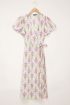 Witte midi jurk met gekleurde boho print | My Jewellery