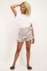 Witte skort met bloemenprint