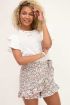 Witte skort met bloemenprint