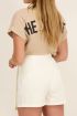Witte skort met plissé | Skorts | My Jewellery